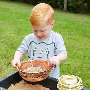 metallic colander pots 3pk